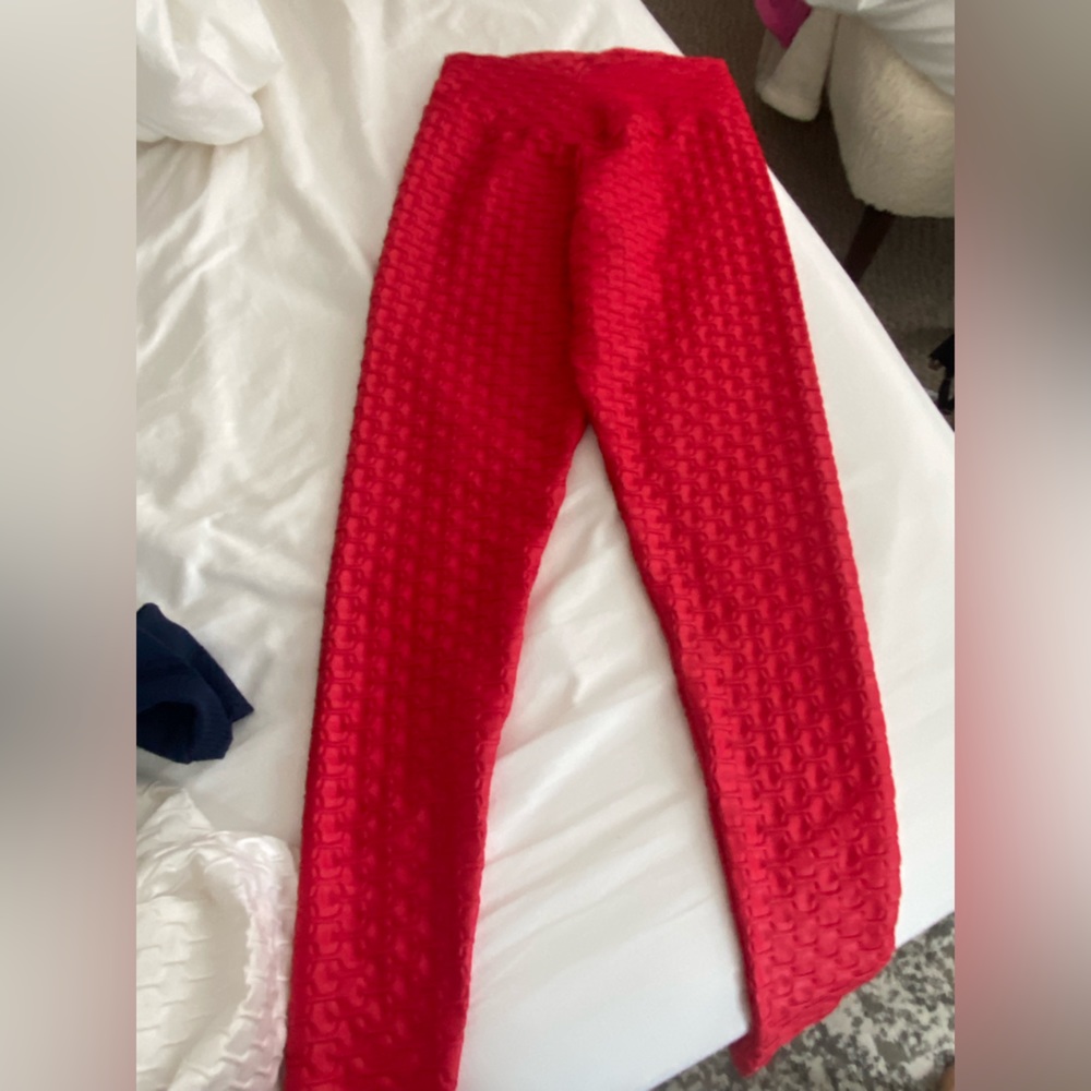 Booty by Brabants One Size Fits Most chrome leggings in red (worn 1-2x max)